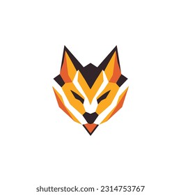 Ilustración de diseño de vectores con logotipo de cabeza Fox