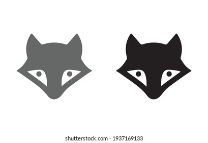Fox head logo template design. Vector illustration.