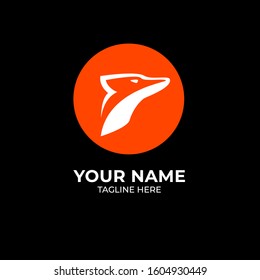 Fox head logo template vektor