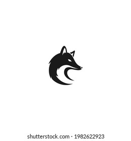 fox head logo vector icon  illustration template
