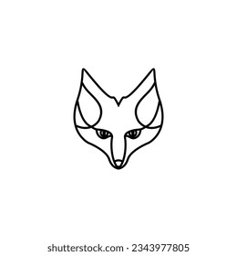 fox head logo vector icon illustration