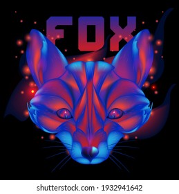 Fox head logo vector illustration