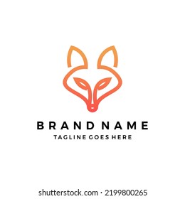 Fox Head  Logo Vector Illustration