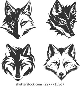 Fox head logo Vector Illustration