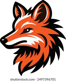 fox head logo vector illustration.This is an editable eps vector file.