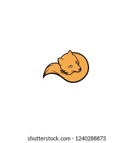 fox head logo vector on white background