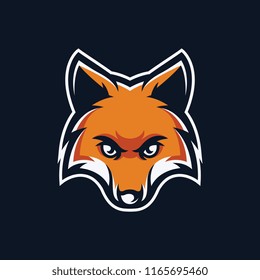 fox head mascot logo