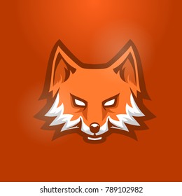 fox head mascot logo