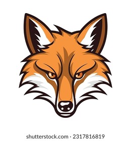 Fox head mascot. Logo design. Illustration for printing on t-shirts.