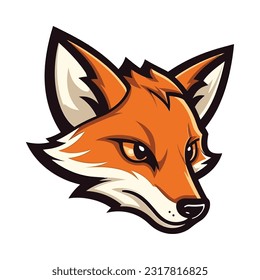 Fox head mascot. Logo design. Illustration for printing on t-shirts.