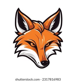 Fox head mascot. Logo design. Illustration for printing on t-shirts.