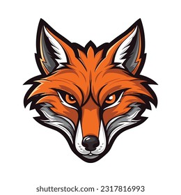 Fox head mascot. Logo design. Illustration for printing on t-shirts.