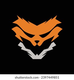fox head mascot logo design