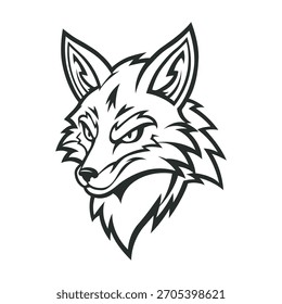 Plantilla de Vector de diseño de logotipo de mascota Fox Head