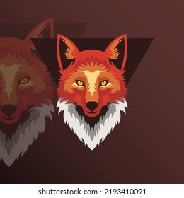 Fox Head Mascot Logo Template