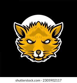 Plantilla de logotipo de mascota de la cabeza de Fox
