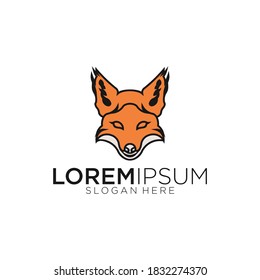 fox head mascot, vector illustration
