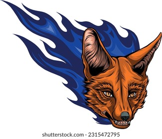 Fox head mascot vector illustration design art