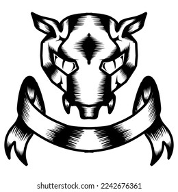 Fox head on transparent background. Vector hand drawn illustration. Perfect for logos, text icons, stickers and more