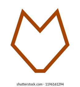Fox head outline graphic