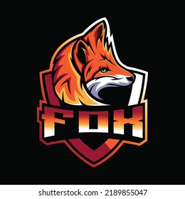 Fox head shield mascot logo good use for symbol identity emblem badge and more