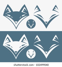 Fox head sign - vector illustration