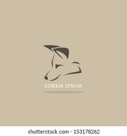 Fox head sign - vector illustration