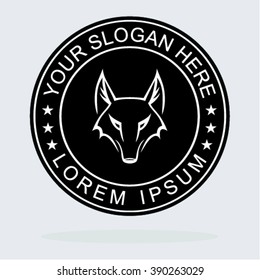 Fox head sign - vector illustration