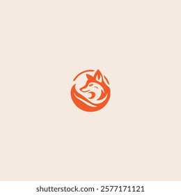 Fox Head Silhouette icon flat vector design.