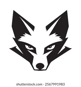 Fox Head silhouette Logo EPS file