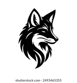Fox head silhouette Vector Illustration