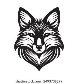 Fox head silhouette Vector Illustration