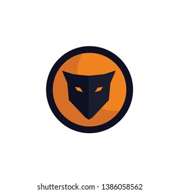 fox head simple logo concept