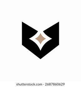 Ilustración del icono del Vector del logotipo de la chispa de la estrella de la cabeza de Fox