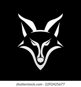 A fox head symbol head icon with pointy ears, a sharp muzzle, and furry coat for a bold look. Perfect for logo designs, badges, labels, and t-shirts