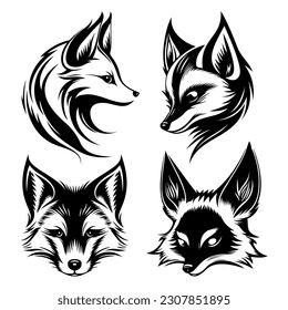 fox head symbol logo tattoo
