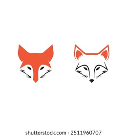 Fox Head Vetor Art, ícones e gráficos. Vetor Premium | Fox cabeça Ilustração vetorial Fox Vintage Logo. Um logotipo abstrato minimalista da cabeça de raposa em vetor simples .
