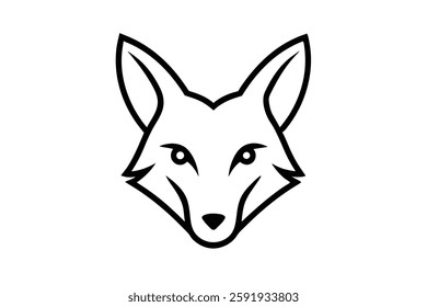 A fox head vector illustration 