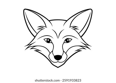 A fox head vector illustration 