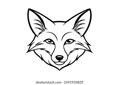 A fox head vector illustration 