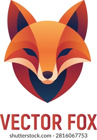 A fox head vector illustration 
