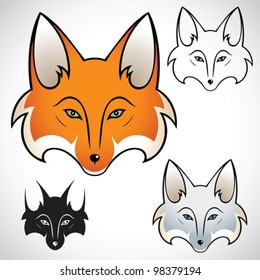 Fox head - vector illustration