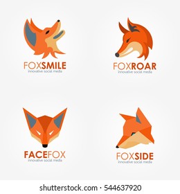 Fox head Vector Illustration. Illustration of fox head cartoon style