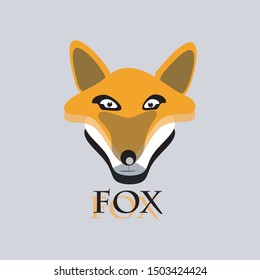 fox head vector illustration. Cute fox vector animal