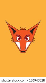 Fox Head Vector Illustration Draw