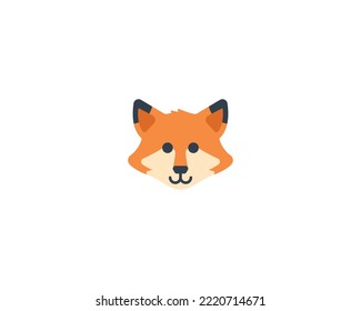 Fox head vector isolated icon. Fox emoji illustration. Fox face vector isolated emoticon