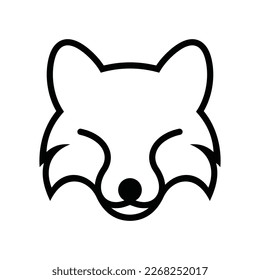 Fox Head Vector Logo Design Template