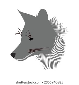 Fox head vector logo template concept illustration.Wilde animal predator graphic sign.Graphic design element.Fox silhouette isolated on white background vector illustration. Fox head vector graphic...