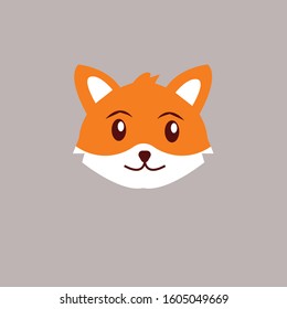 fox head vectror illustration. fox head mascot icon.