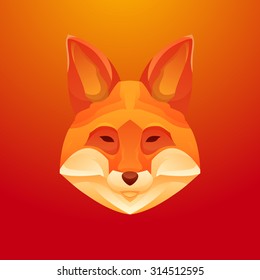 Fox Head Vintage label. Retro vector design graphic element. This is vector illustration ideal for a mascot and tattoo or T-shirt graphic.